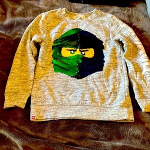 H&M Lego NWOT Boy’s Ninjago Green and Blue Flip Ninja Sweatshirt Size 7-8 years